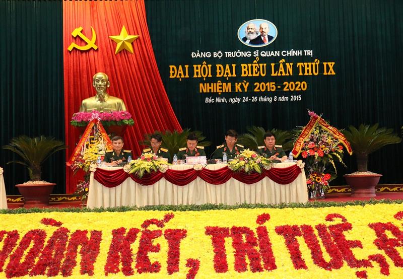 Đại hội đại biểu Đảng bộ Trường Sĩ quan Chính trị, nhiệm kỳ 2015 - 2020.